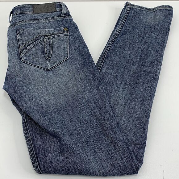 Anthropologie Level 99 skinny Jeans Size 26 / 33 Tall 5 pocket distressed - Picture 1 of 8